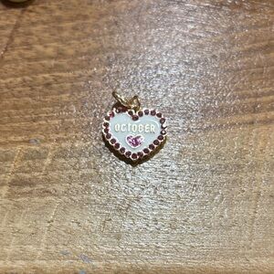 Gold and Pink Heart Pendant